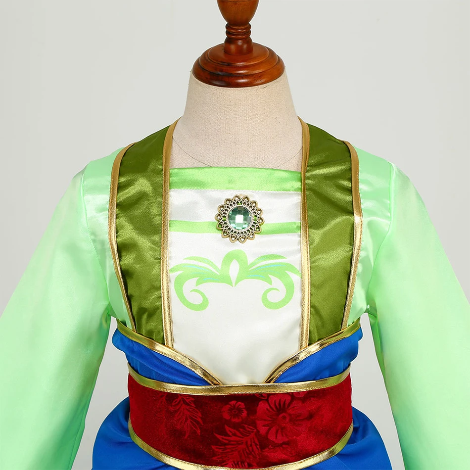 Girls Chinese Style Hanfu Traditional Costumes Children Cartoon Cosplay Print Princess Dress Kid Halloween Birthday Party Outfit