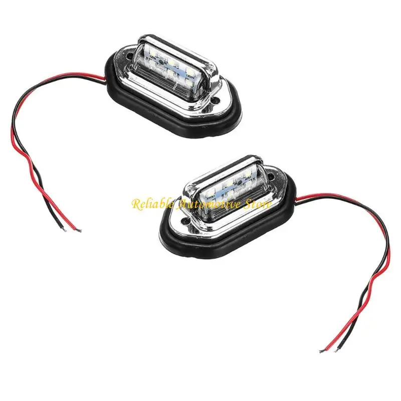 M68B Six LED Number Plate Light for Vehicle Lighting Maintenance, ABS Housing with Listed 12V/24V Electrical Specification