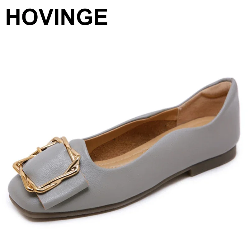 

HOVINGE/тонкие туфли на плоской подошве туфли в горошек с квадратным носком и металлической пряжкой удобная повседневная мягкая обувь модные оксфорды