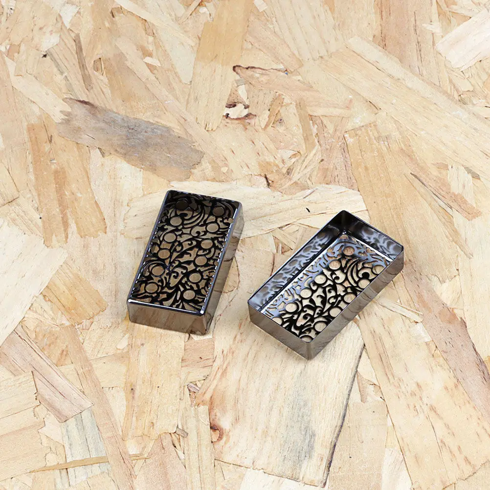 

2 шт. высокочувствительные металлические защитные декоративные накладки на звукосниматели для электрогитары и скрипки, запасные части для улучшения звука