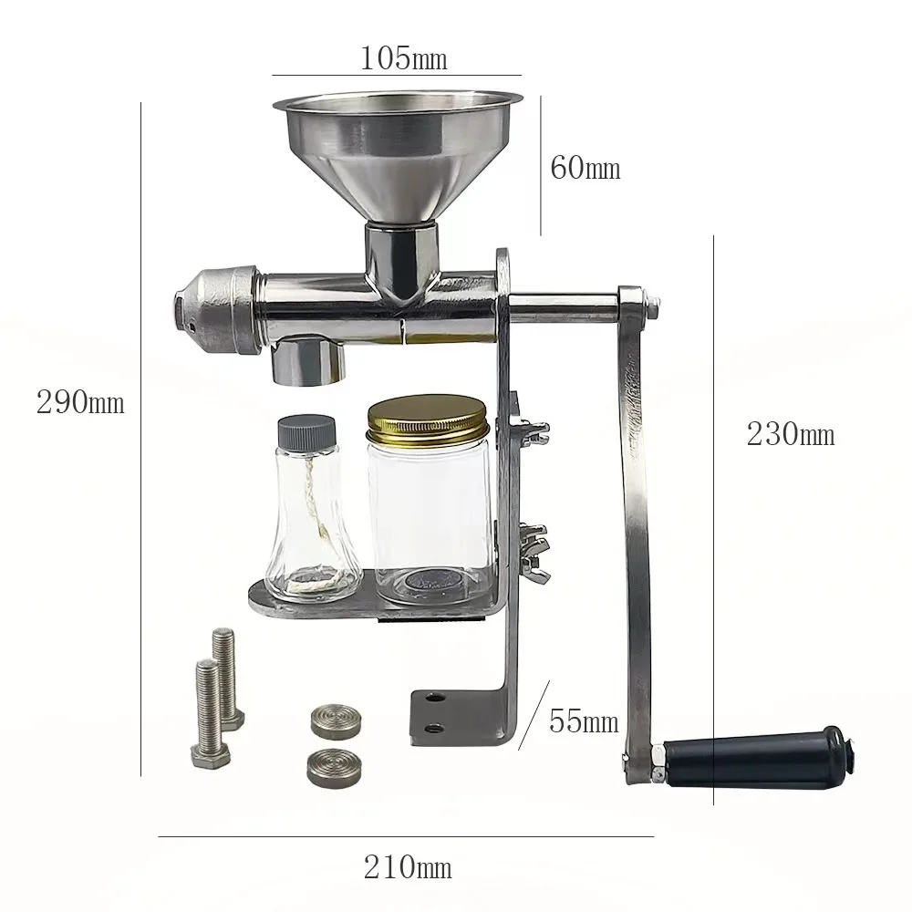 

Stainless Steel Manual Oil Presser Manufacturer Direct Sales Household Small Oil Press Peanut Sesame Manual Press
