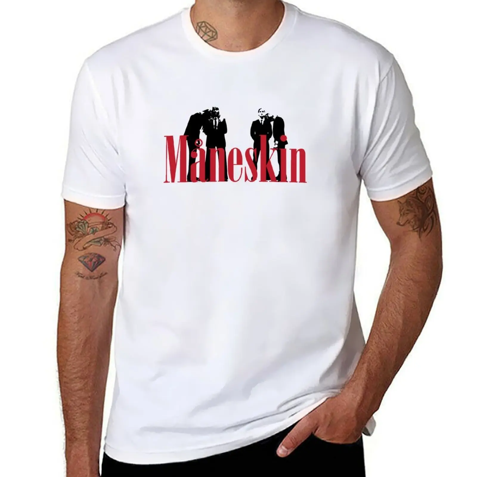 

Maneskin Classic T-Shirt black cotton t-shirt plain for man package man tshirt T-Shirt