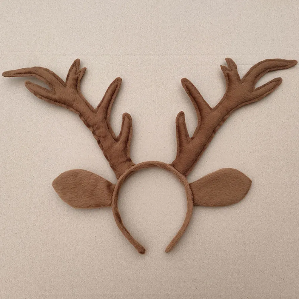 

Lovely Christmas Antler Hair Clasp Xmas Headwear Party Costume Decoration Lightweight Adult Kids Wearable Cosplay Accessory Gift