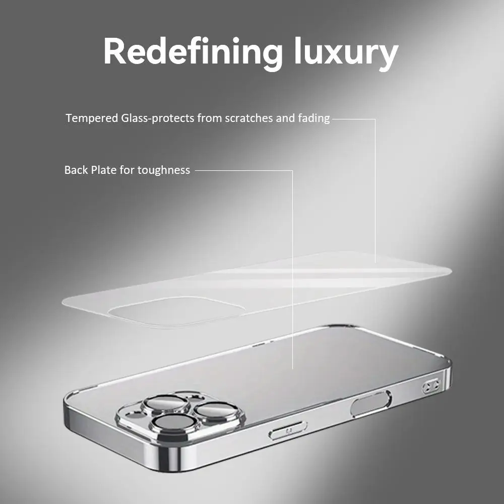 Singer N-Natos y Waor Phone Case For iPhone 17 16 15 14 13 12 Pro Max Plus Electroplated Metal Bumper Case Tempered Glass Back - view 6