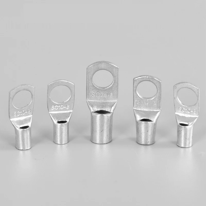 5Pcs S70-8/10/12 Verzinnten Kupfer Kabel Lugs Heavy Duty Draht Enden Batterie Ring Crimp Terminals Anschlüsse Mit Wärme schrumpfen Schläuche – Detail 7