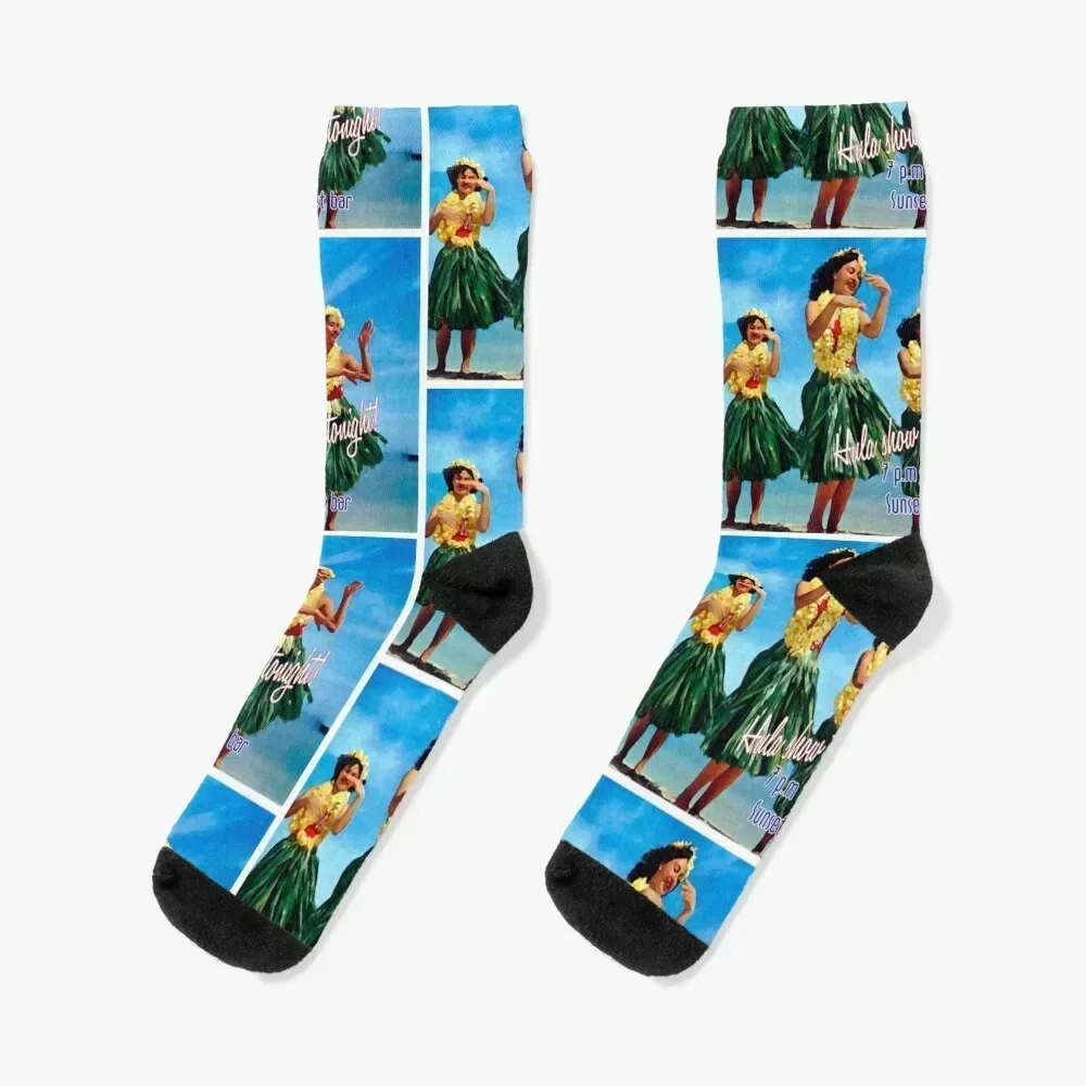 

Vintage Hula Poster Socks set funny sock custom FASHION Men's Socks Women's