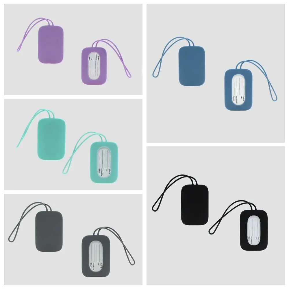 Name Luggage Tag Silicone Luggage Tag Baggage Name Tags Address Label Boarding Pass Tag Aircraft Luggage Boarding Tag