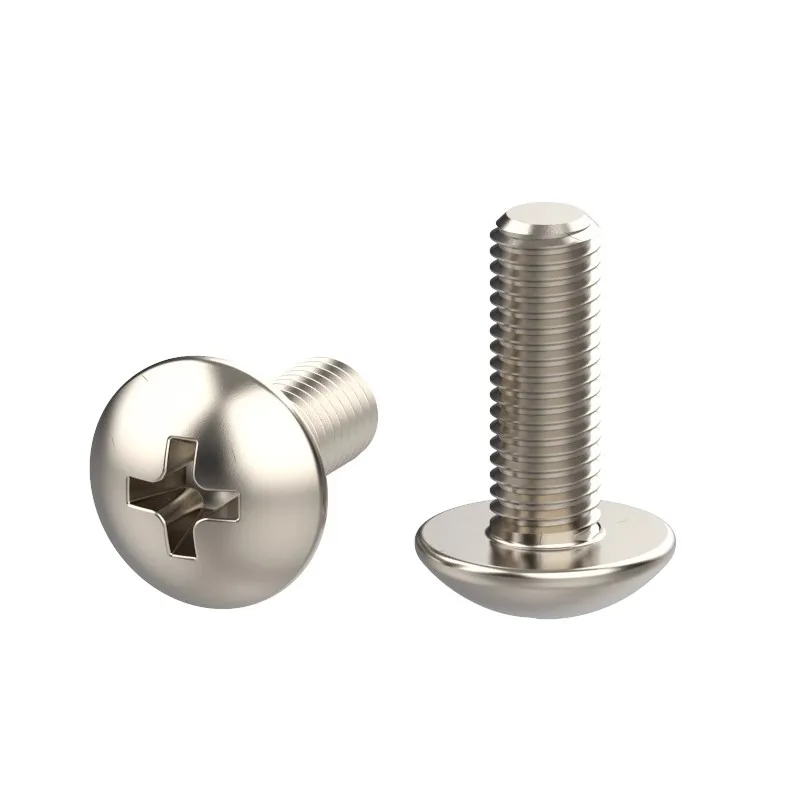 10Pcs 304 Stainless Steel Phillips Big Truss Head Screws M4 M5 M6 Mushroom Flat Head for Motorcycle/Scooter/ATV Plastic Covers