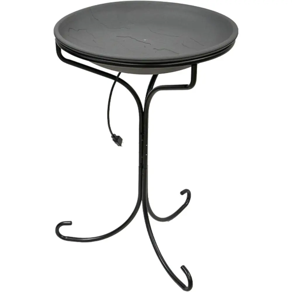 Prime Retreat Heated Bird Bath with Metal Stand & Watertight Cord Contor – 20