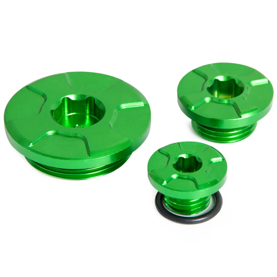 NICECNC Engine Timing Caps Oil Filler Plug Crankcase Cover For Kawasaki KX450F KLX450R KX250 KX450 KX 250 450 450F