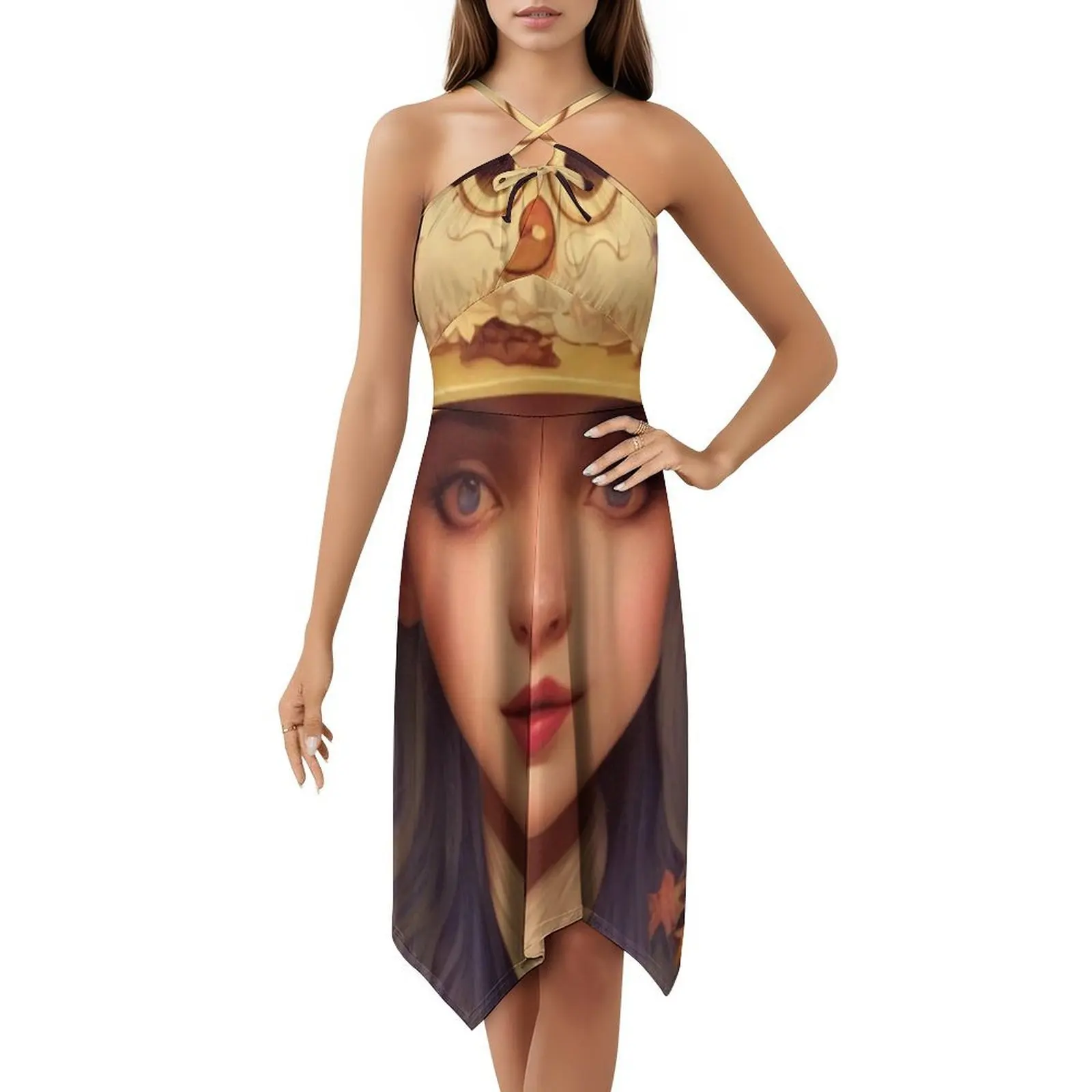 الساحرة مع قبعة مضحكة المرأة الشارع الشهير فستان الحفلات العصرية طباعة نادي الملابس للإناث الساحرة مع قبعة مضحكة قبعة الساحرة مضحك #5