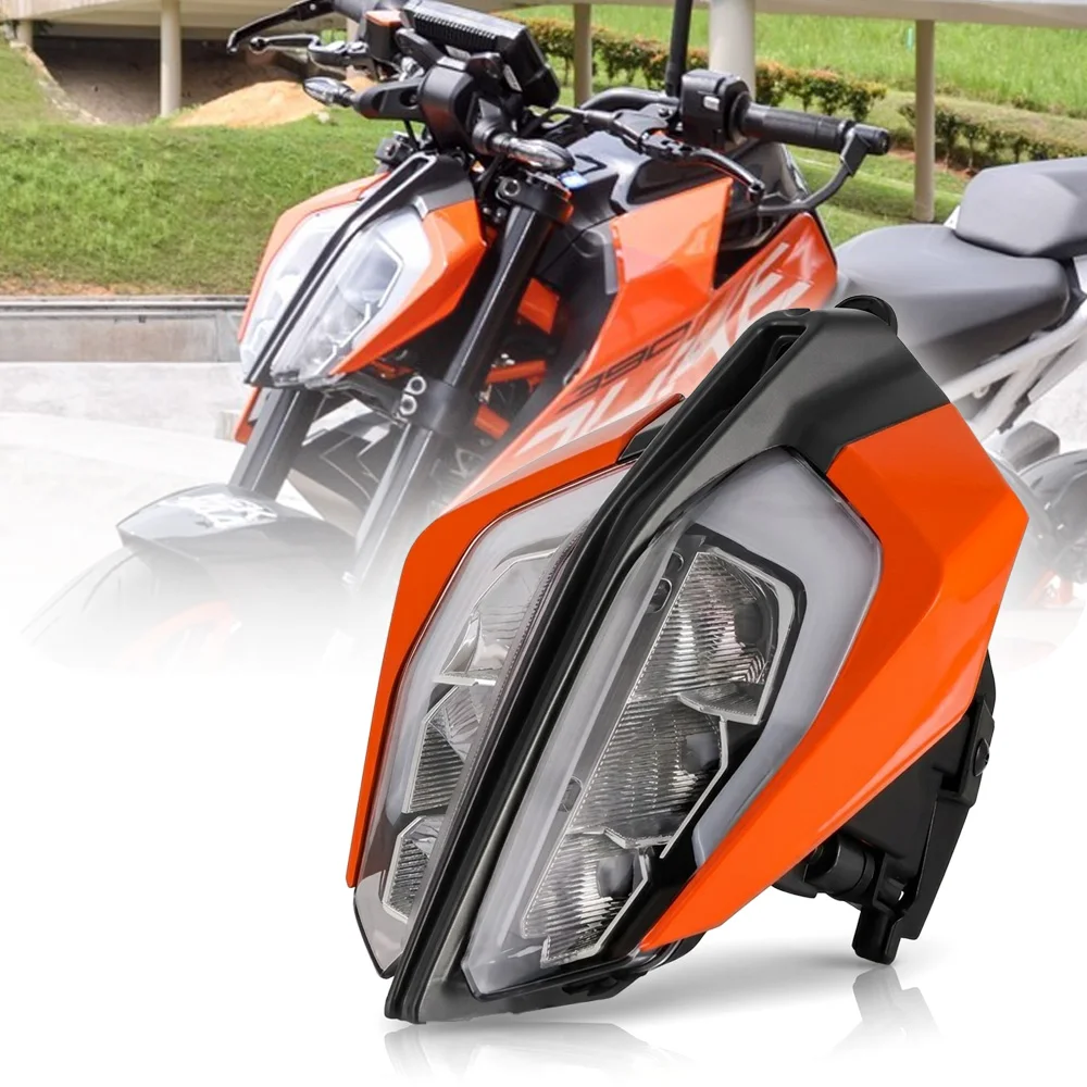 Faro Anteriore Moto ad Alta Definizione per KTM Duke 390, 250, 125 (2017-2023) - Compatibile con Moto da Cross e Pit Bike