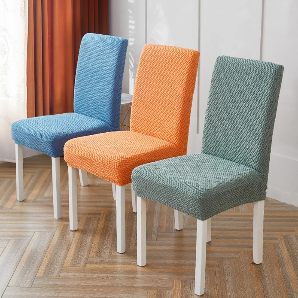 Funda elástica gruesa de jacquard para silla de comedor, protector de silla extraíble y lavable para el hogar, cocina, hotel, bodas