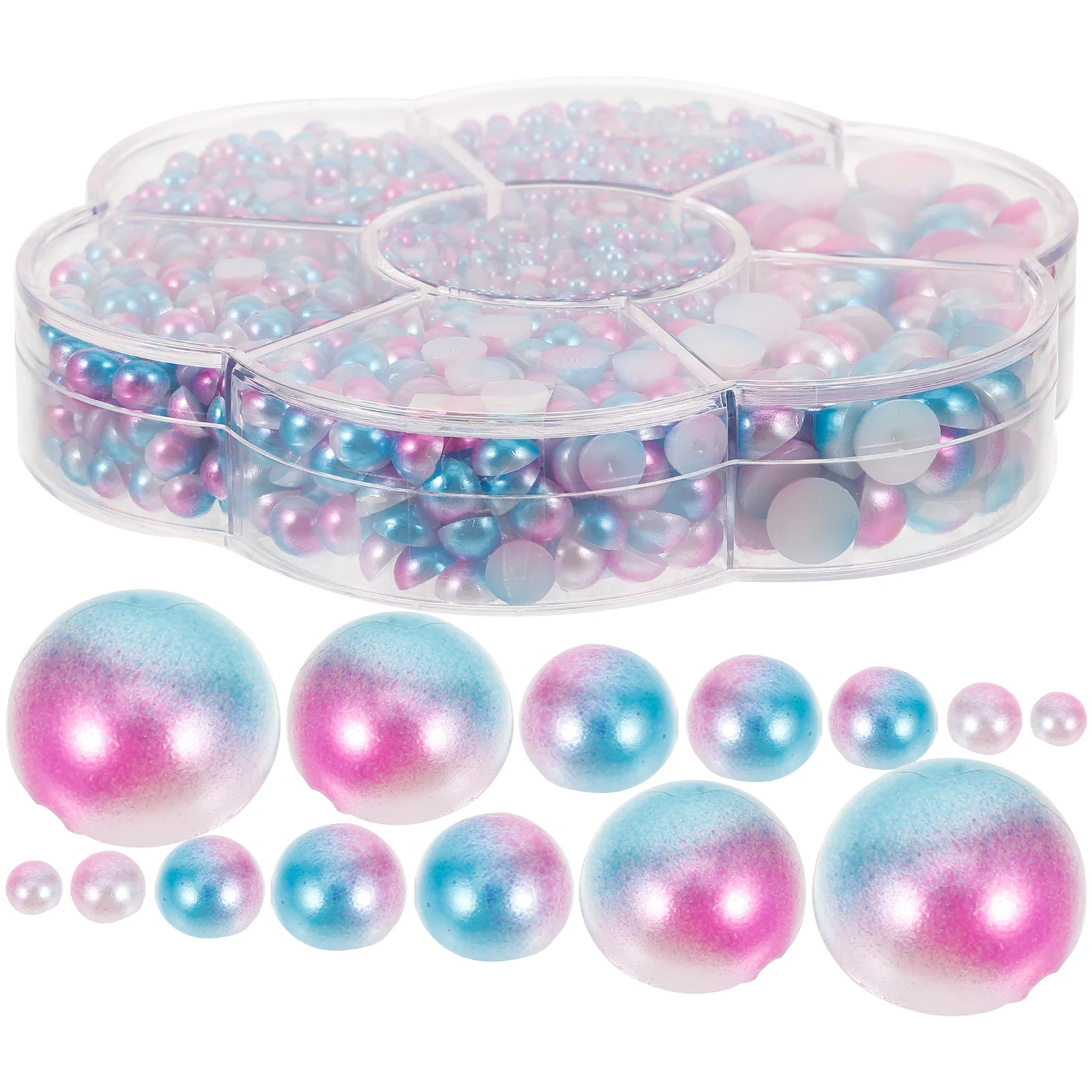 

Half Round AB Color Pearl Nail Decor Charm for DIY Crafts Semicircle Boxed Accessories Jewelry Plastic Art Pearls Manicure
