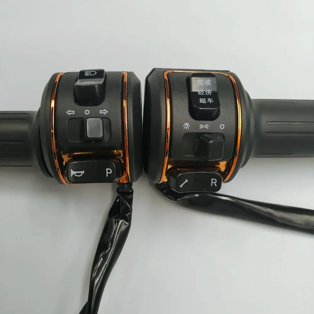Electric Scooter Right and Left Handle Accelerator,Combination Switch Assembly Reverse,3 Speed,turning,horn Button Repair Part