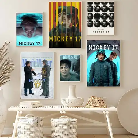 Mickey 17 Poster HD Art Sticky Wall Waterproof Home Living Room Bedroom Bar Aesthetic Decoration