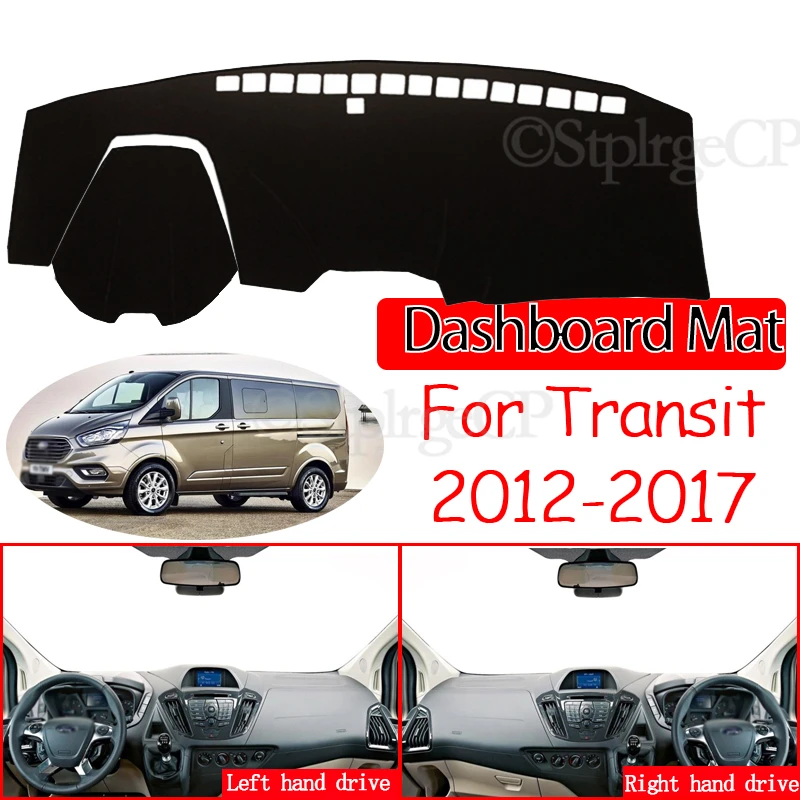 Anti-Slip Mat Dashboard Pad Sunshade Dashmat Protect Accessories 2013 2014 2015 2016 for Ford Transit Tourneo Custom 2012~2017