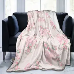 Throw Blanket Rosa Beaux Micro Fleece Blanket Four Sizes Cartoon Portable For Living Room Comfortble Sofa AntiPilling Blanket