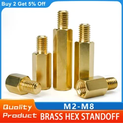 Brass Hex Standoff Hexagon Thread Metric Male Female PCB Stud Spacer M2 M2.5 M3 M4 M5