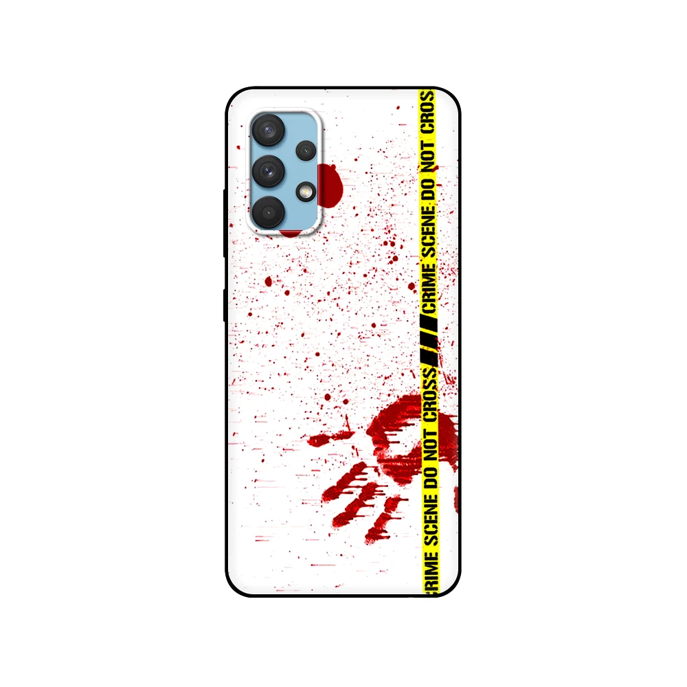 Yellow bundle crime scene Special Black tpu Case For Samsung galaxy M53 M13 M62 A12 A22 A22S A32 A42 A52 A52S A72 4g 5g A20S