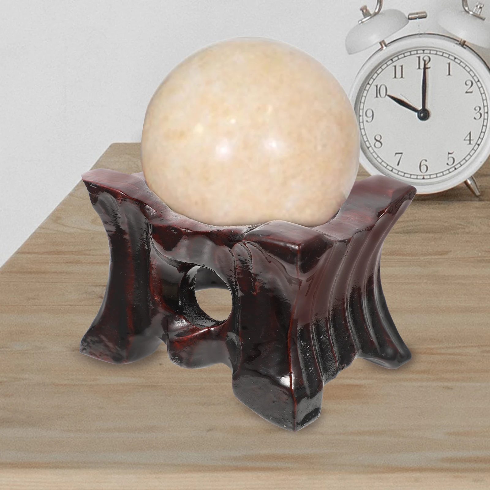 

Elegant Wooden Crystal Sphere Stand Display Holder For Bedroom Bathroom Living Room Miniatures