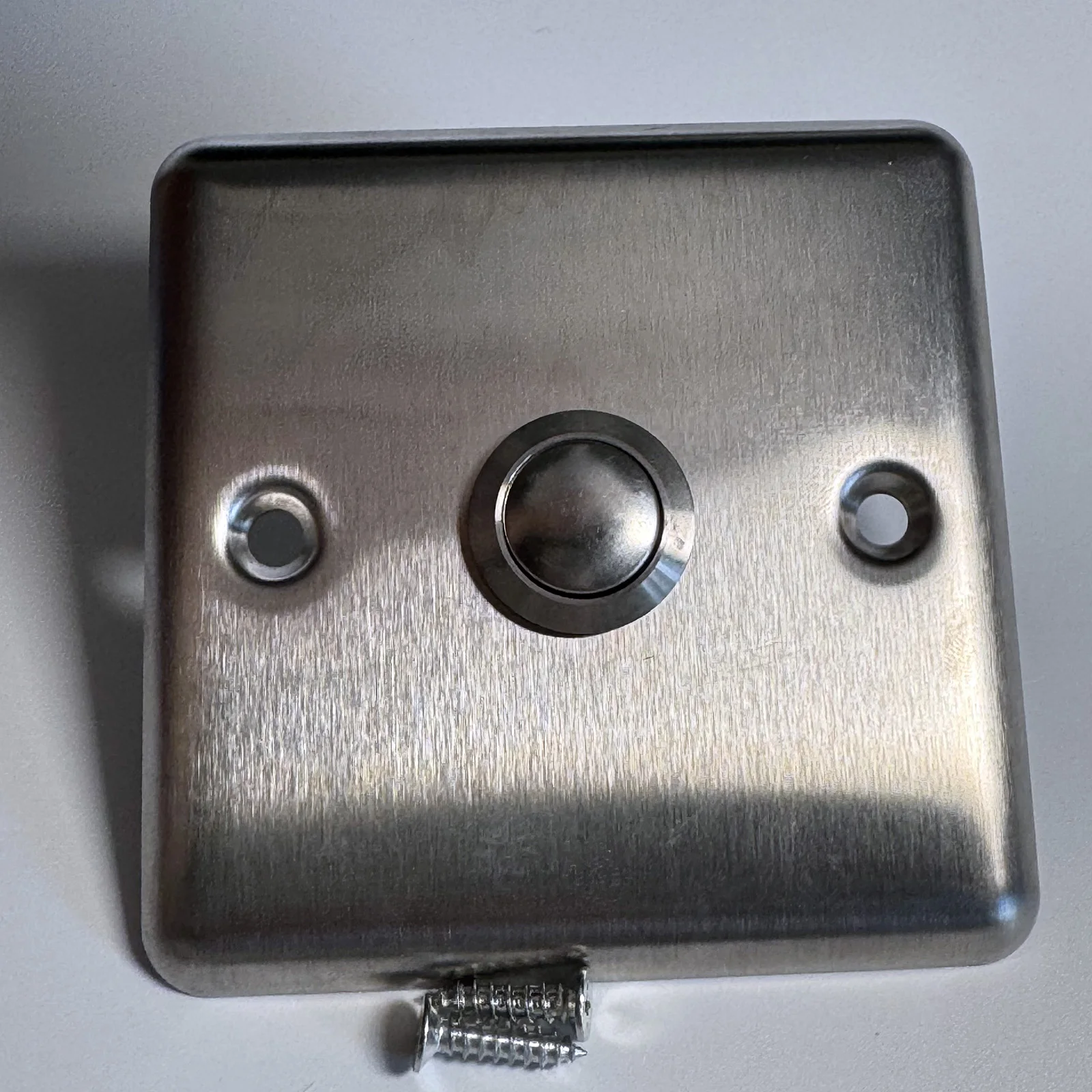 Zusen 19mm Strength Door Bell Stainless Steel Push Button Switch with Panel 86*86