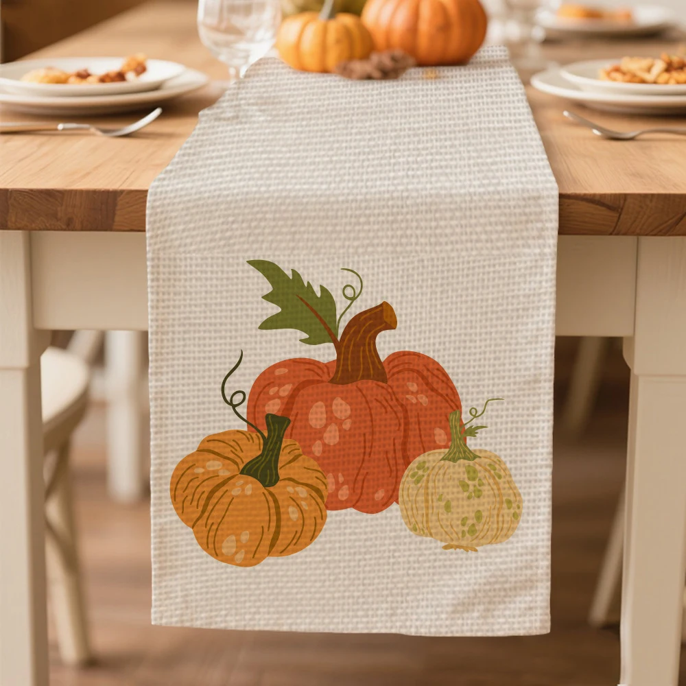 

table runners autumn Pumpkin pattern Table decoration and accessories for Harvest Festival Thanksgiving Day tablecloth