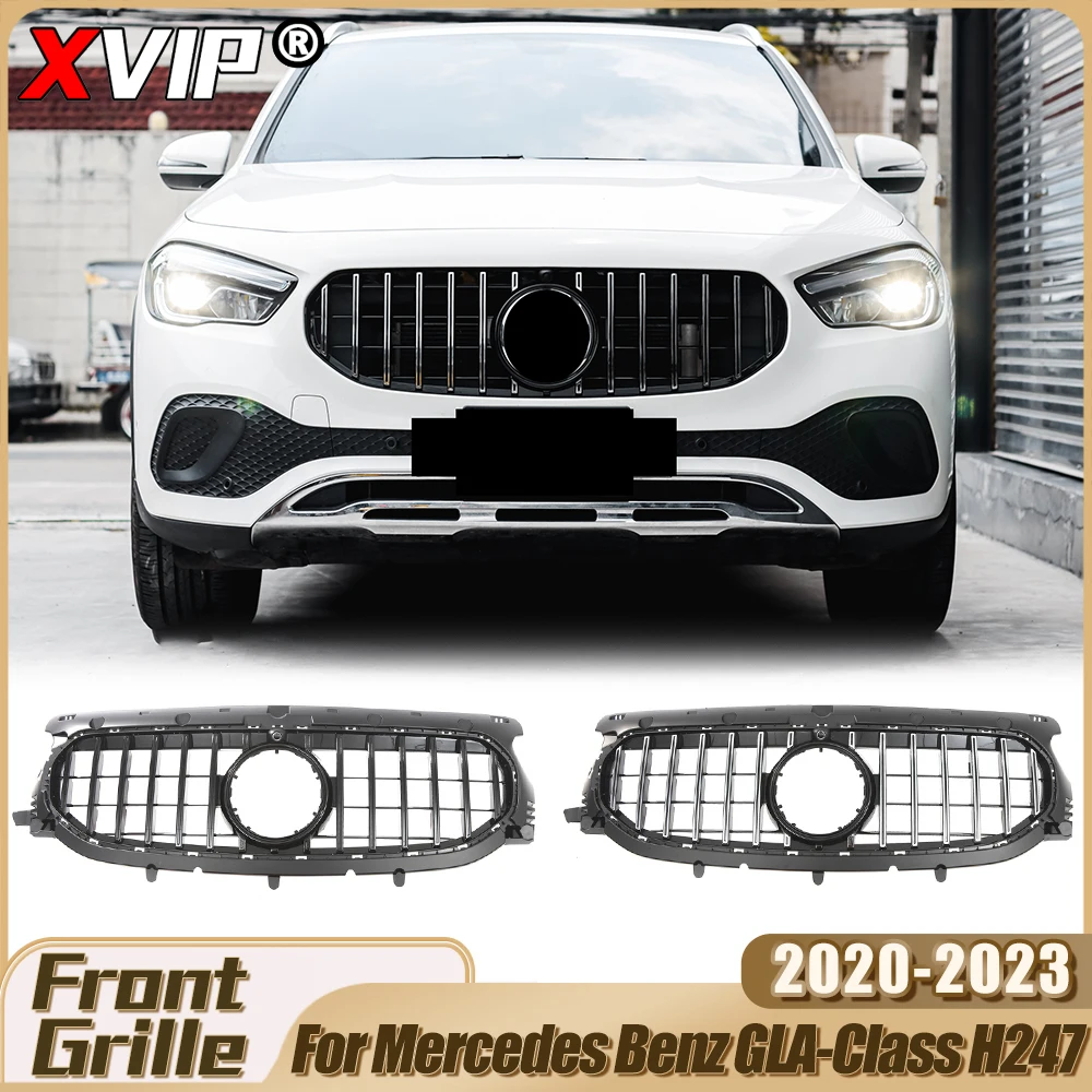 

XVIP Glossy Black GTR Style Bumper Grille For Mercedes Benz GLA-Class H247 GLA200 GLA250 2020-2023 Racing Grille Car Accessories