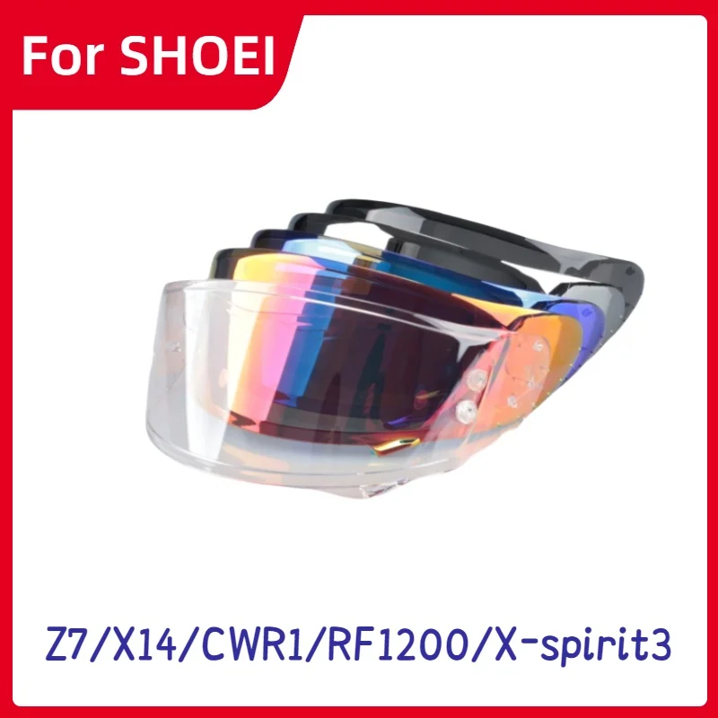 

Motorcycle Helmet Lenses, Night Vision Compatible Shoei-X14 Lens Accessories, Multi-Color Aurora Electroplated Lenses