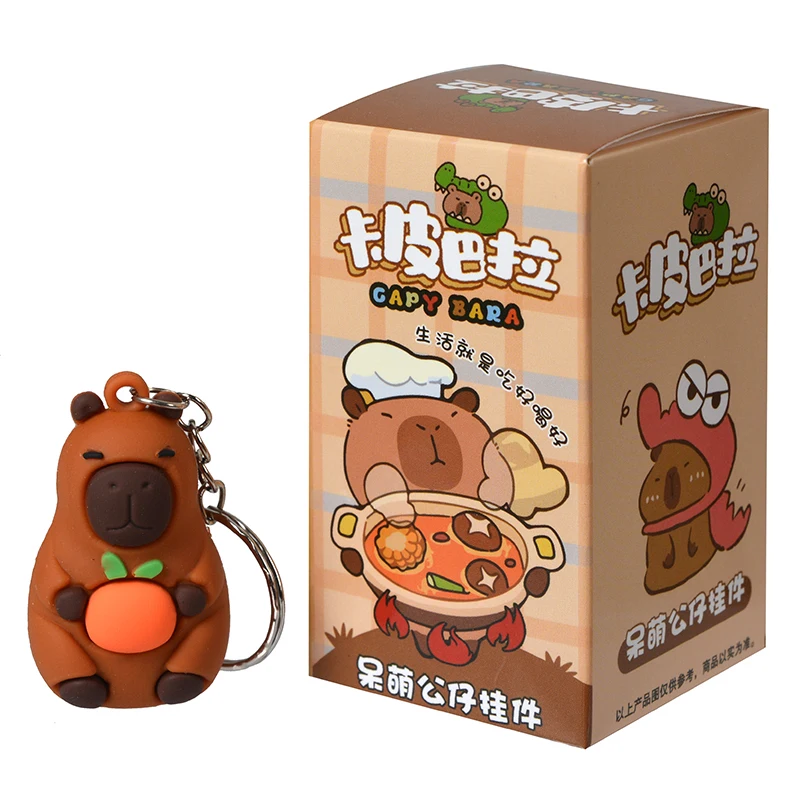 24Pcs/Set Capybara Figure Blind Box Anime Capibara Figures Doll Keychain Pendant Decoration Toy For Children Christmas Gift