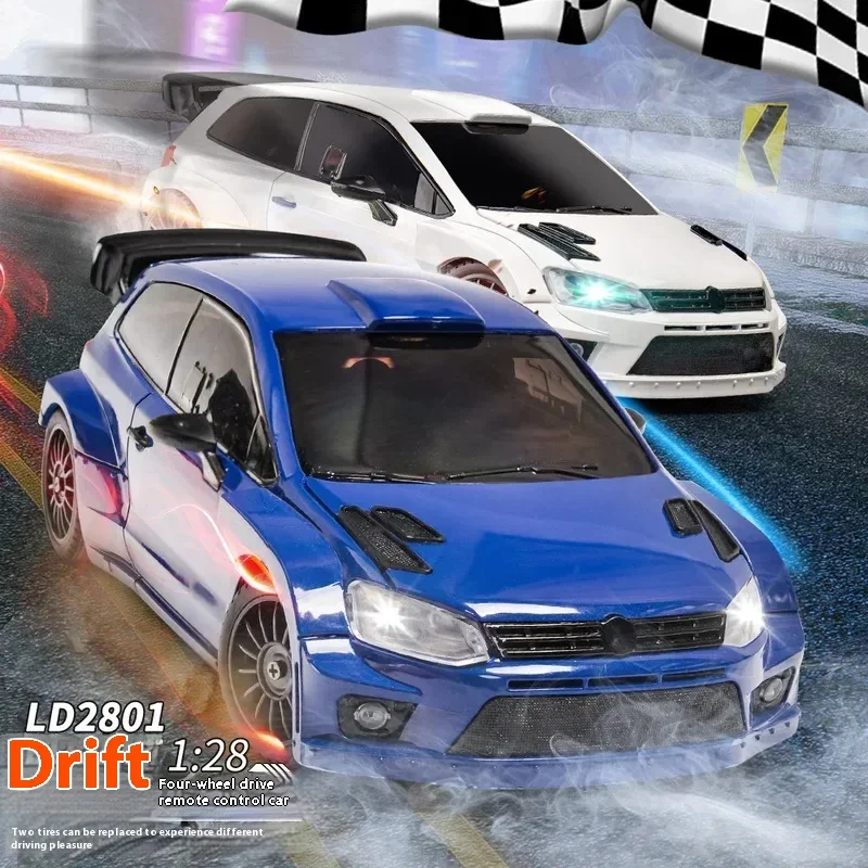 Rc Polo Drift Auto Ld2801 1:28 Raceauto's 2.4g Radio Control High-Speed 4wd Motorvoertuig Model auto Speelgoed Voor Kerstcadeaus