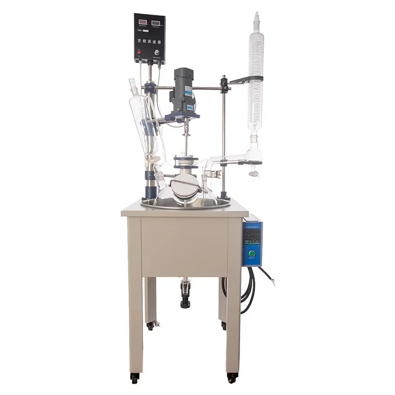 

20L High Quality Single Layer Borosilicate Glass Bioreactor Price for Acidic material mixing