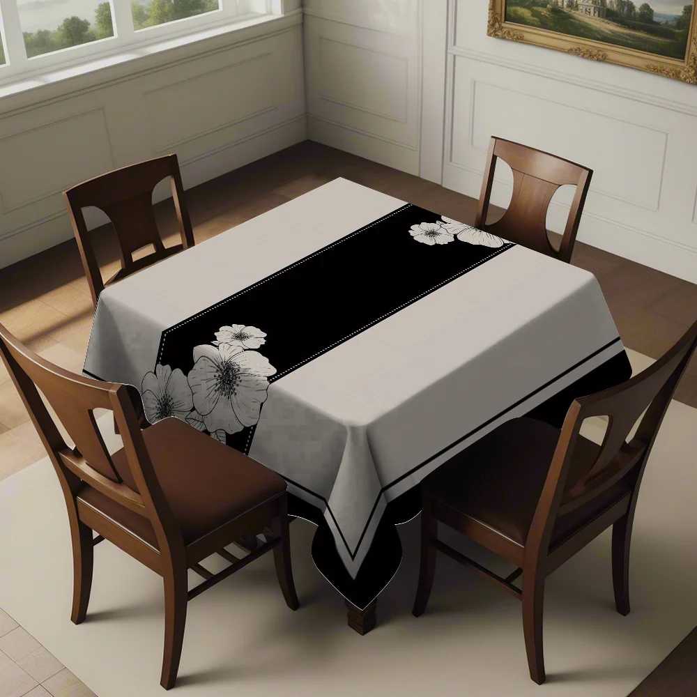 1 piece, modern and simple pattern, high-end creative printed tablecloth, table decoration item, yzb