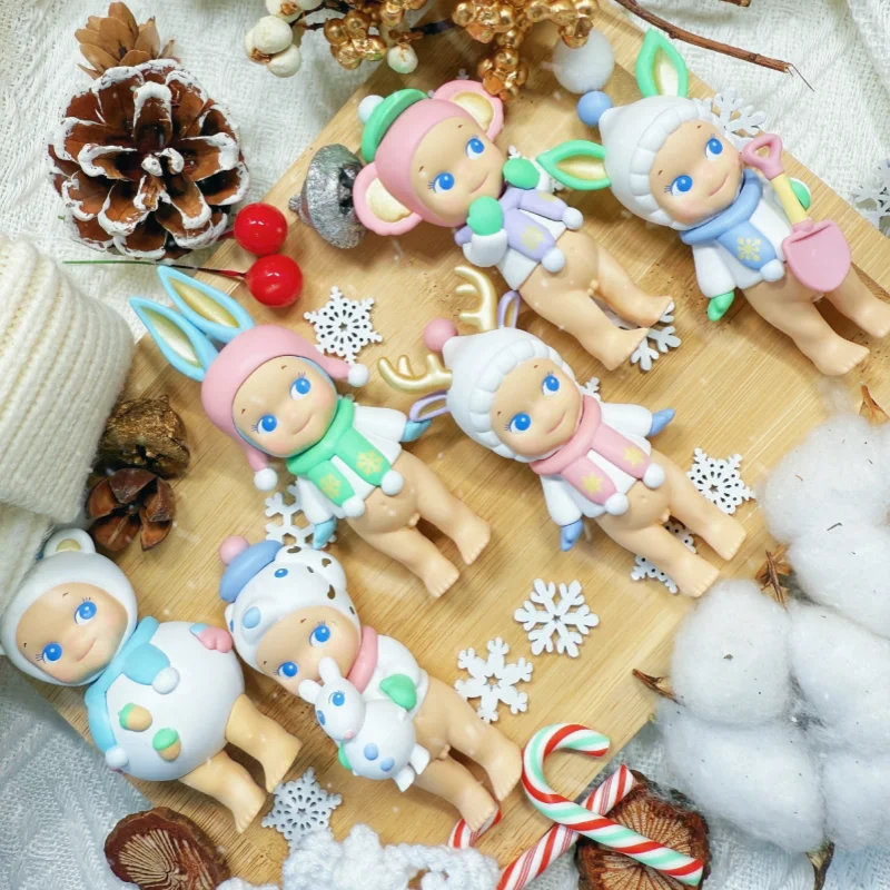 

Мини-фигурки Sonny Angel из серии Winter Wonderland: коллекционные игрушки-сюрпризы, кавайные аниме-фигурки, куклы в коробках-сюрпризах, подарок для девочек