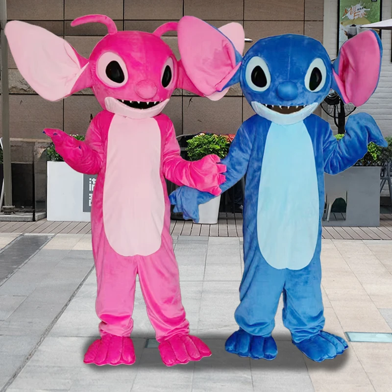 Blue Lilo & Stitch Mascot Costume Disney Cartoon Character Advertising Fancy Dress Animal Carnival Party Cosplay Suits