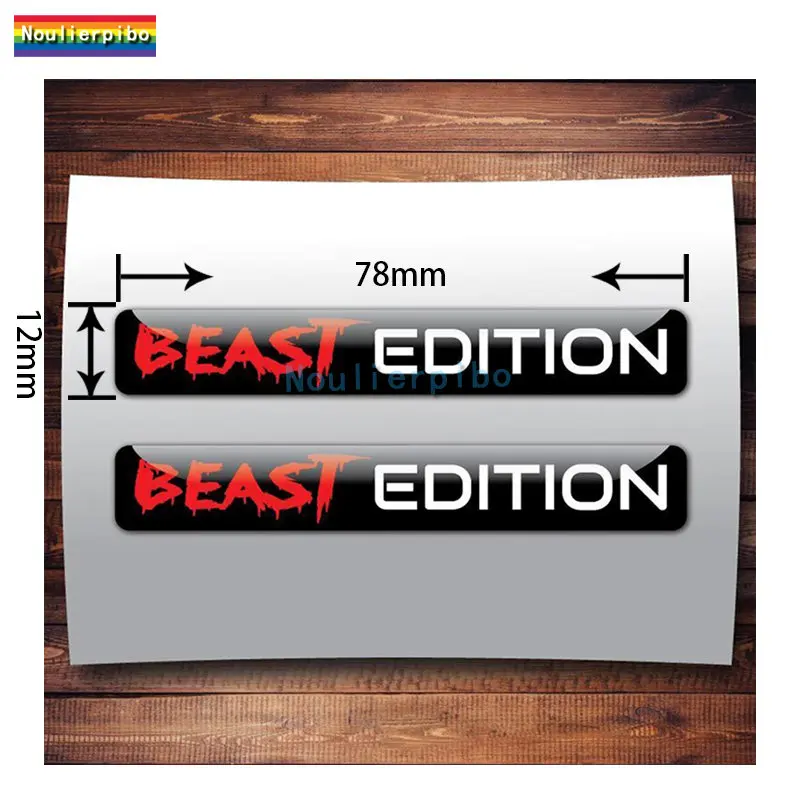 3D Car Sticker Beast Edition Funny Pair Dome Logo Sticker Epoxy Sticker Car Badge Laptop Mobile Motorcycle Vinyl Decal