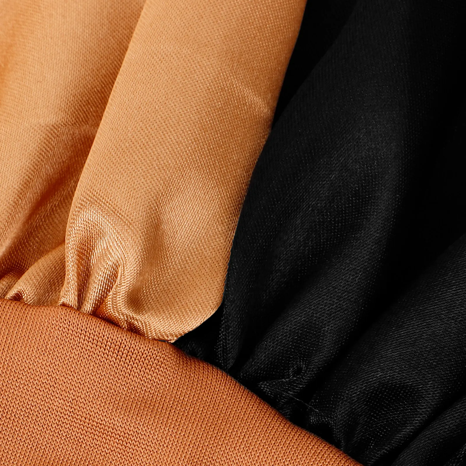 

2Pcs Color Block Elastic Sleeping Hat Wide Brim Bonnet Secure Fit Breathable Soft Beanie Cap for Curly Hair Chemotherapy