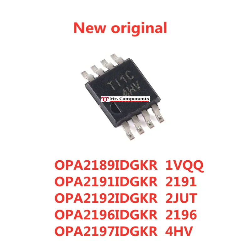 5PCS OPA2189IDGKR 1VQQ OPA2191IDGKR 2191 OPA2192IDGKR 2JUT OPA2196IDGKR 2196 OPA2197IDGKR 4HV VSSOP-8 Dual operational amplifier