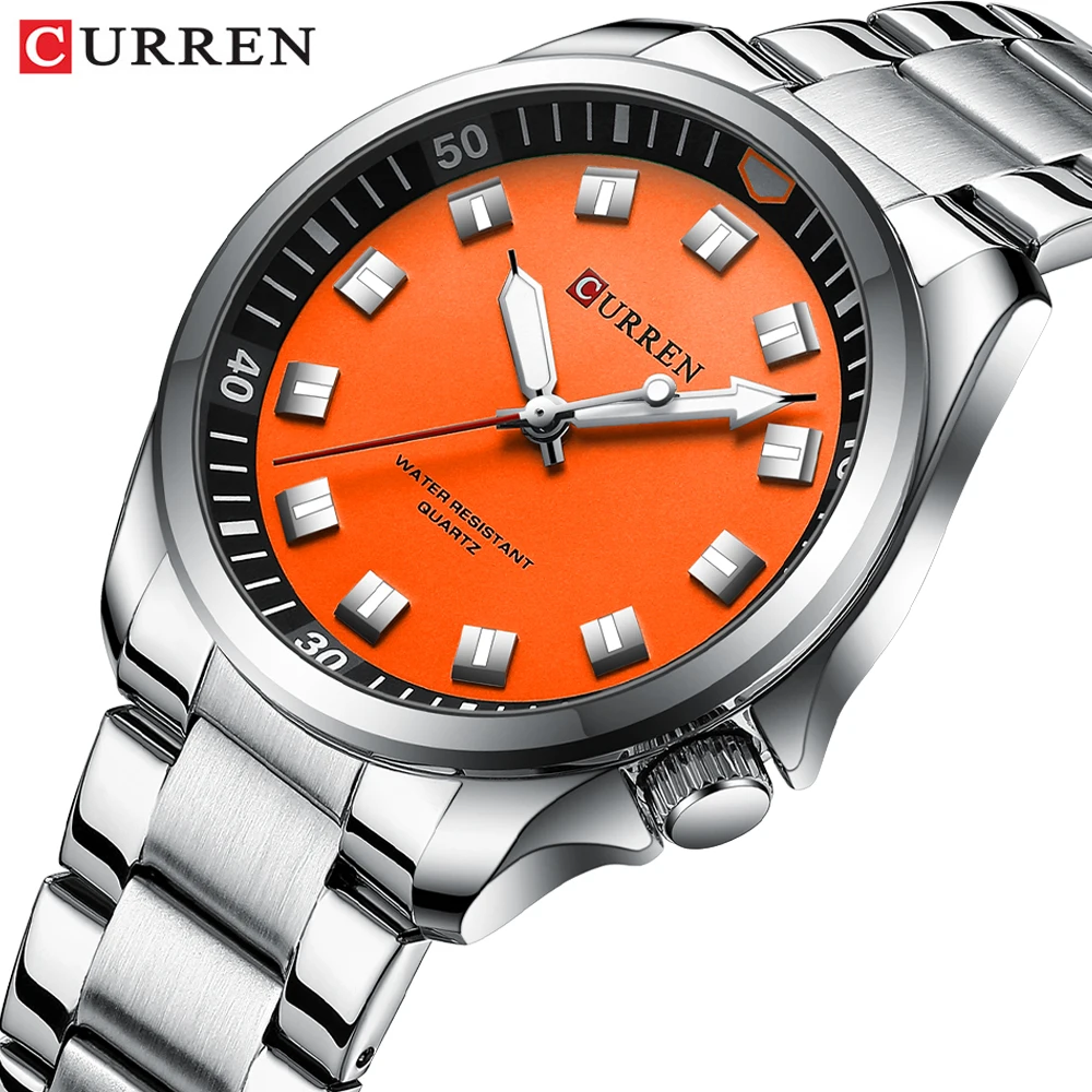 CURREN nuovi orologi da uomo Top Luxury Quartz Watch For Men cronografo luminoso orologi impermeabili in acciaio inossidabile reloj hombre