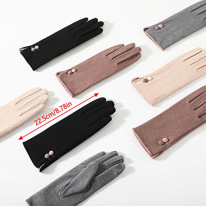 Winter Women Keep Warm Touch Screen Plush Fleece Fashion Gloves Outdoor cycling windproof and cold proof gloves image 6