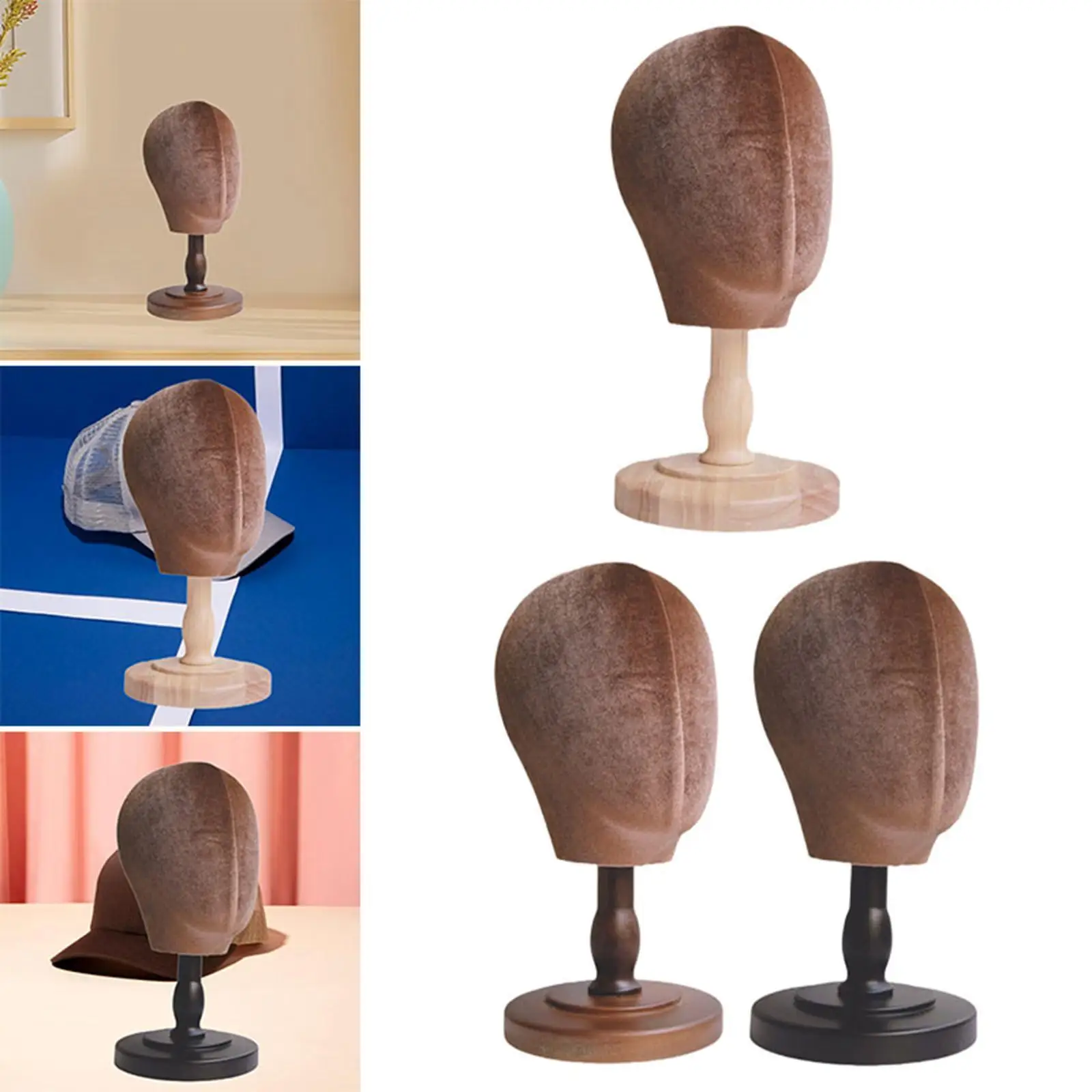 

Cap Display Holder Wig Display Stand Lifelike Sturdy Multiuse Professional Portable Detachable Base Mannequin Head Cap Stand