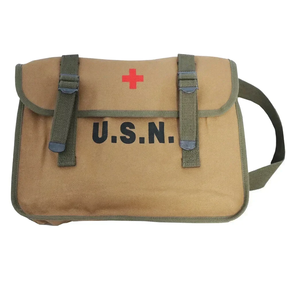 American Medical Emergency Equipment Bag Medical Soldier Equip Retro American Soldier Equipment Bag WWII WW2