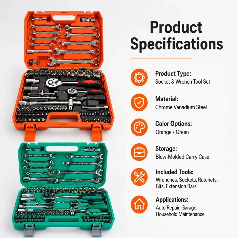 82PCS Car Repair Tool Kit Portable Auto Maintenance Hardware Hand Tool Set with Hard Case for Vehicle Emergency 1 Set