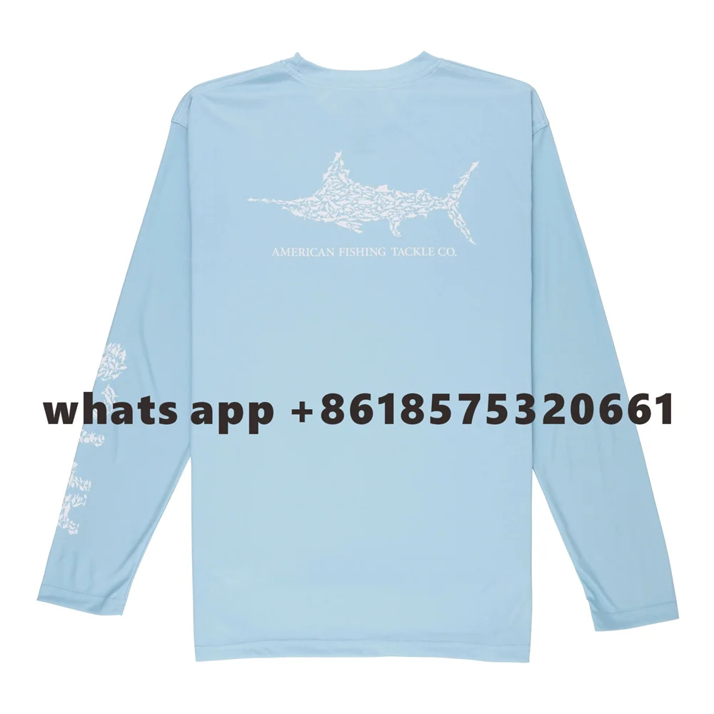 

Men's Performance Sun Protection Quick Dry Fishing Shirt Camisa De Pesca Outdoors Sports Hiking Long Sleeve Custom Logo T-shirt