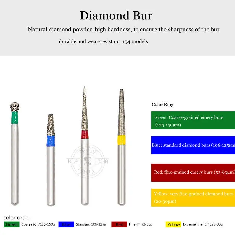 

New Diamond Bur Sample Book 154 models/pcs Dental Diamond Bur catalog Dental Lab Equipment FG Burs