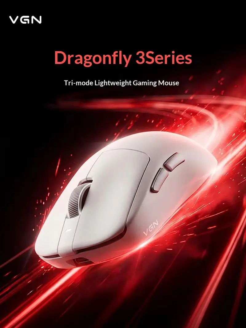 VGN Dragonfly 3 Ultimate Pro Max Tri Mode Wireless Gaming Mouse Lightweight Low Delay Esports For Valorant PC Professional Gamer
