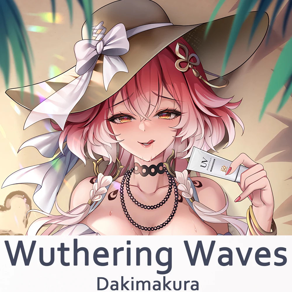 WutheringWaves funda de almohada de 2 vías, cubierta de cojín de cuerpo de Anime, Chang Li, Dakimakura