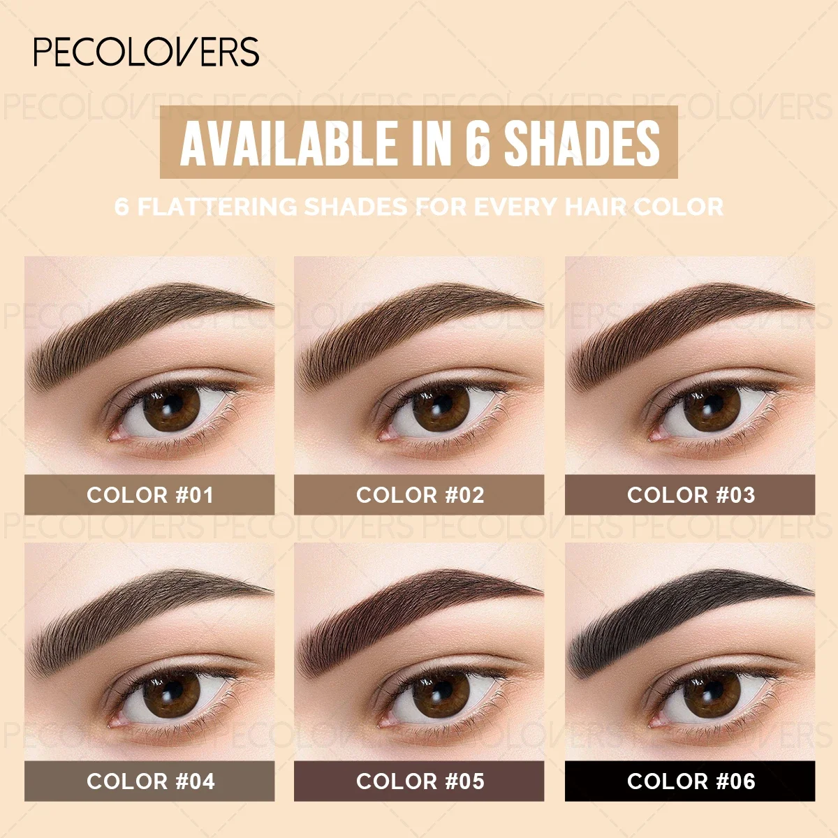 1PC Liquid Four-Pronged Eyebrow Pencil for Natural Brows, Waterproof And Smudge-Proof,, Fast Drying & Long-Lasting