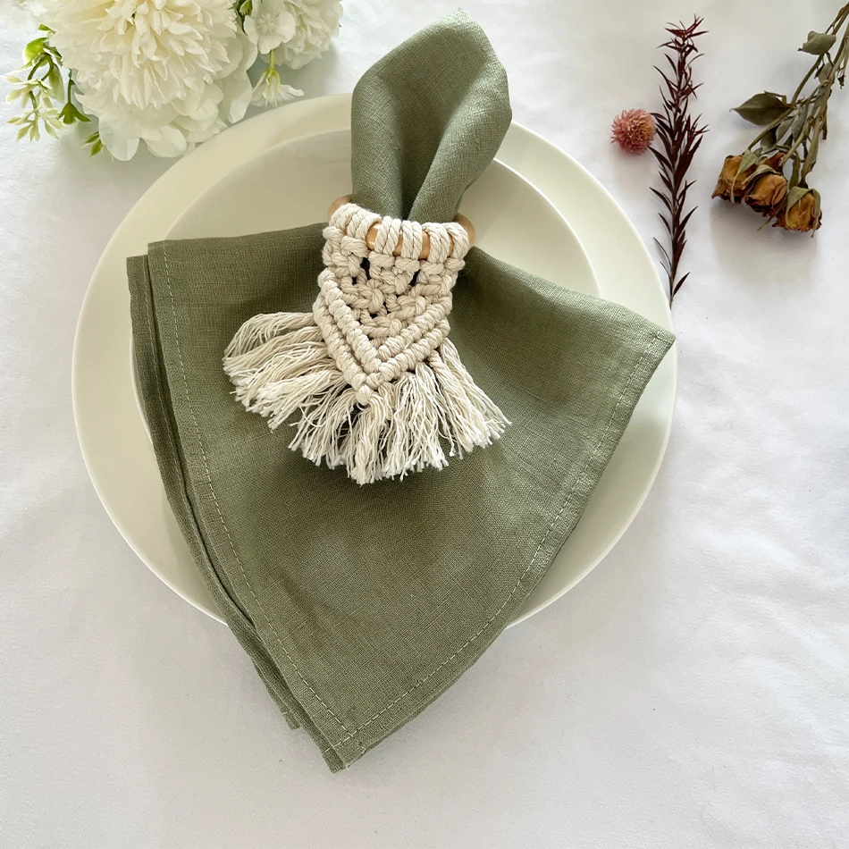 

4PCS100% Linen Napkins,Natural Material, 40x40cm Soft Durable Table Napkin,for Dinning Party Wedding Decoration