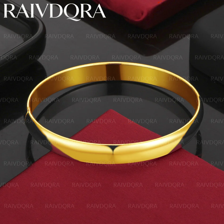18K vergoldetes 8mm Armband mit glatter Oberfläche für Damen und Herren, Modeschmuck, Hochzeit, Party, elegante Accessoires.